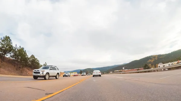 Colorado Springs Colorado Eua Outubro 2018 Dirigir Estrada Montanha Até — Fotografia de Stock