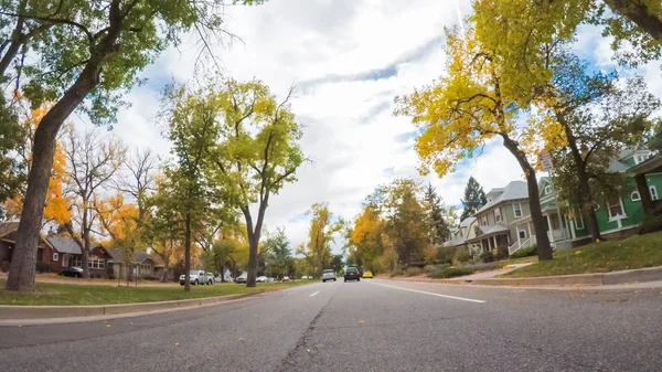 Colorado Springs Colorado Usa October 2018 Driving Historical Residential Neighborhood — Stock Photo, Image