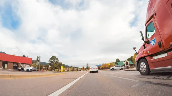 Woodland Park Colorado Estados Unidos Octubre 2018 Conduciendo Por Pequeño —  Fotos de Stock