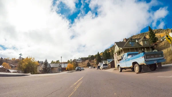 Victor Colorado Estados Unidos Octubre 2018 Pequeño Pueblo Histórico Montaña — Foto de Stock