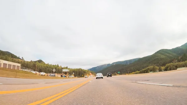 秋にコロラド スプリングス山高速道路 2018 コロラドスプリングス コロラド州 アメリカ合衆国 — ストック写真