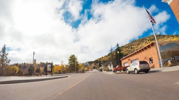 Victor Colorado Estados Unidos Octubre 2018 Pequeño Pueblo Histórico Montaña — Foto de Stock