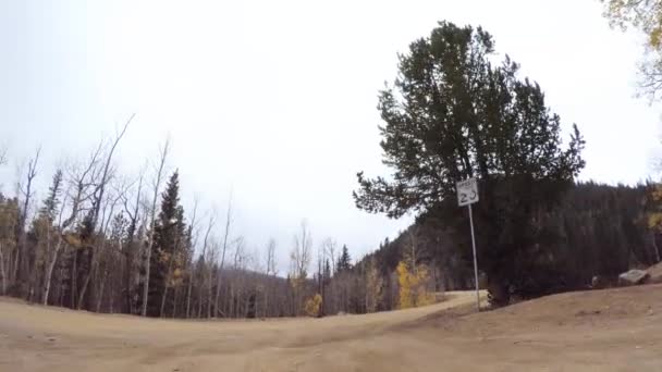 Jízda Malých Horských Polní Cesty Colorado Springs Cripple Creek Podzim — Stock video