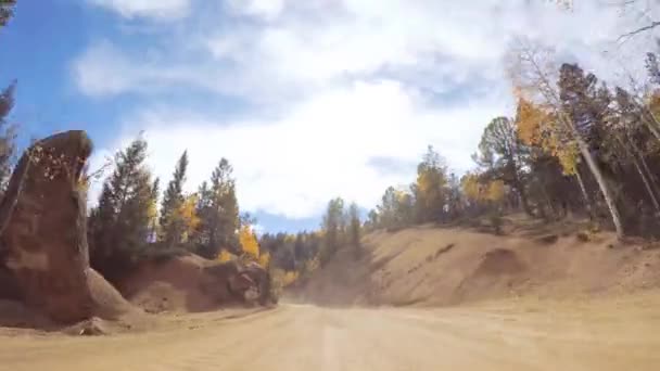 Οδήγηση Μικρούς Ορεινούς Δρόμους Βρωμιά Από Colorado Springs Cripple Creek — Αρχείο Βίντεο