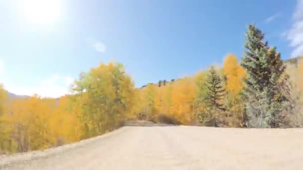 Rijden Kleine Bergwegen Vuil Van Colorado Springs Naar Cripple Creek — Stockvideo