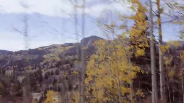 Conducir Pequeños Caminos Tierra Montaña Colorado Springs Cripple Creek Otoño — Vídeo de stock