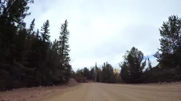 Vezetés Kis Hegyi Földutak Colorado Springs Nyomorék Patak Őszi — Stock videók