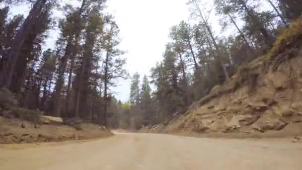 Dirigir Pequenas Estradas Terra Montanha Colorado Springs Para Cripple Creek — Vídeo de Stock