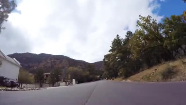 Projížděl Rezidenční Čtvrť Colorado Springs Podzim — Stock video