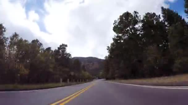 Lapso Tiempo Conduciendo Por Exclusivo Barrio Residencial Colorado Springs Otoño — Vídeo de stock