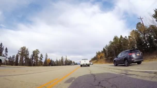 Colorado Springs Colorado Usa Október 2018 Vezetés Hegyi Autópálya Colorado — Stock videók