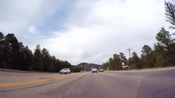 Colorado Springs Colorado Estados Unidos Octubre 2018 Conducir Carretera Montaña — Vídeos de Stock