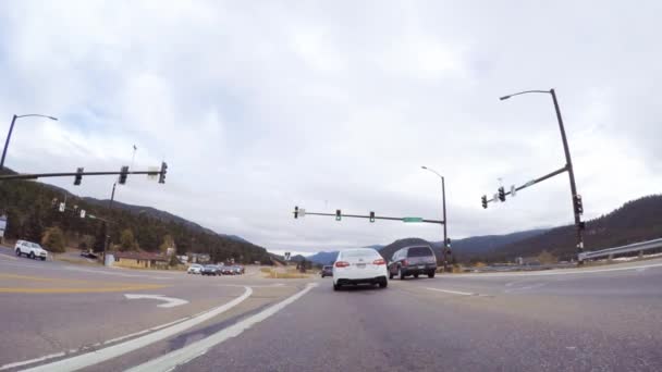 Colorado Springs Colorado Estados Unidos Octubre 2018 Conducir Carretera Montaña — Vídeo de stock