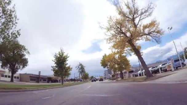 Colorado Springs Colorado Usa Oktober 2018 Fahrt Durch Die Innenstadt — Stockvideo