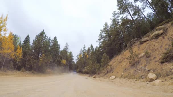 Rijden Kleine Bergwegen Vuil Van Colorado Springs Naar Cripple Creek — Stockvideo