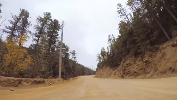 Dirigir Pequenas Estradas Terra Montanha Colorado Springs Para Cripple Creek — Vídeo de Stock