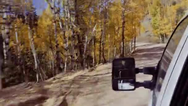 Jízda Malých Horských Polní Cesty Colorado Springs Cripple Creek Podzim — Stock video