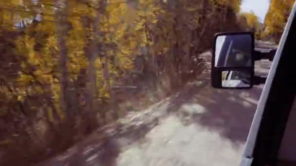 Conducir Pequeños Caminos Tierra Montaña Colorado Springs Cripple Creek Otoño — Vídeo de stock