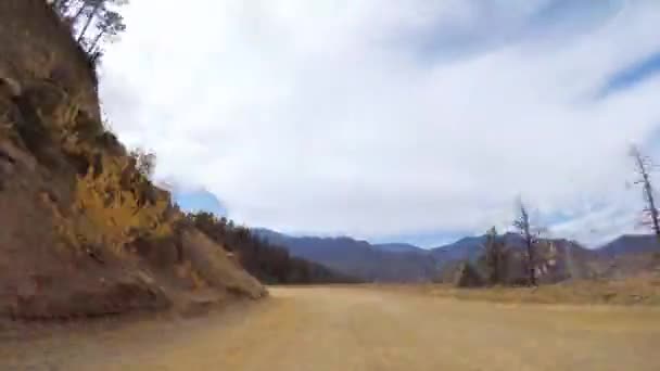 Driving Small Mountain Dirt Roads Colorado Springs Cripple Creek Autumn — Stock Video