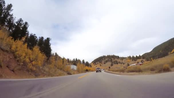 Colorado Springs Colorado Eua Outubro 2018 Dirigir Estrada Montanha Até — Vídeo de Stock