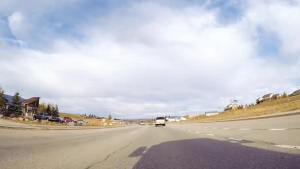 Colorado Springs Colorado Estados Unidos Octubre 2018 Conducir Carretera Montaña — Vídeos de Stock