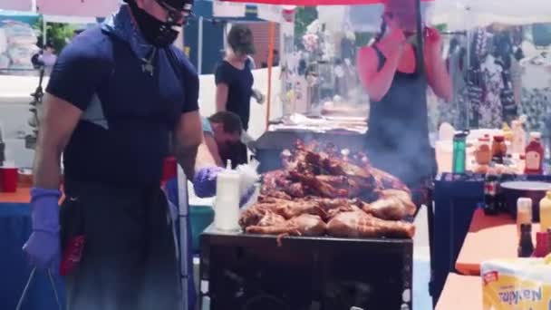 Parker Colorado États Unis Juin 2018 Vendeur Jambes Turquie Carnaval — Video