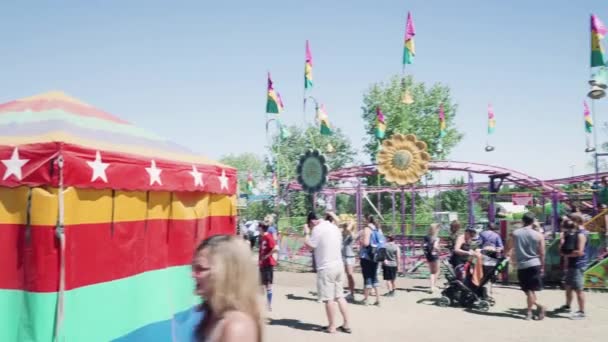 Parker Colorado Verenigde Staten Juni Kids 2018 Ritten Het Stadje — Stockvideo