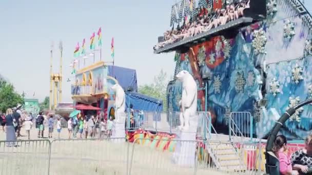 Parker Colorado Usa June 2018 Kids Rides Small Town Carnival — Stock Video