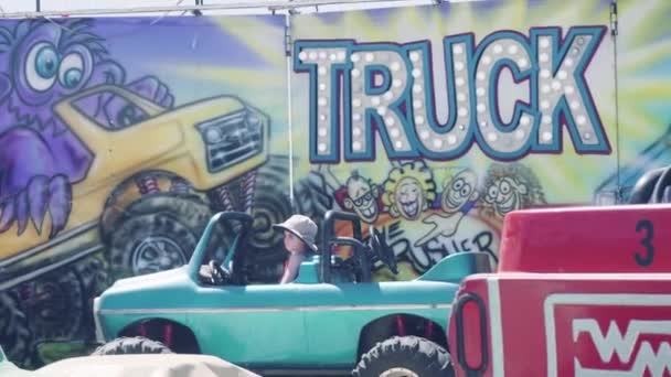 Parker Colorado Usa June 2018 Kids Rides Small Town Carnival — Stock Video