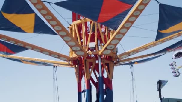 Parker Colorado Usa June 2018 Kids Rides Small Town Carnival — Stock Video