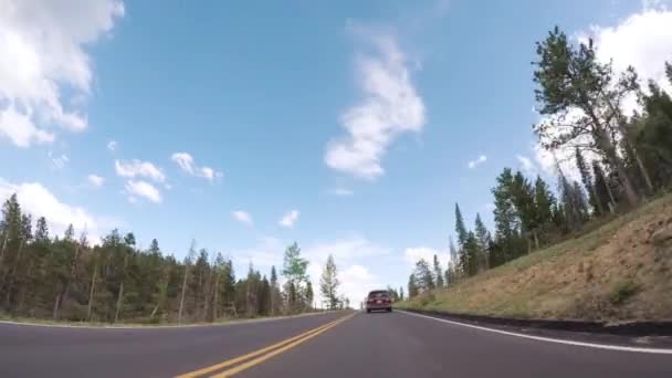 Denver Colorado Usa May 2018 Driving Paved Road Rocky Mountain — Stock Video