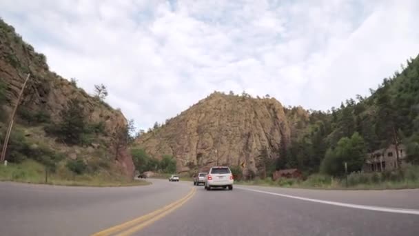 Estes Park Colorado Usa May 2018 Driving Mountain Road Estes — Stock Video