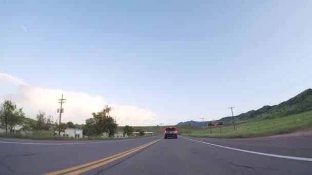 Boulder Colorado États Unis Mai 2018 Conduite Sur Route Goudronnée — Video