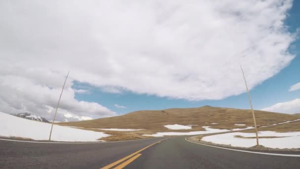 Jazdy Szlak Ridge Road Weekend Otwarcia Sezonu Rocky Mountain National — Wideo stockowe