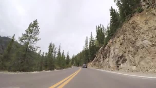 Fahren Auf Asphaltierter Straße Felsigen Bergnationalpark — Stockvideo