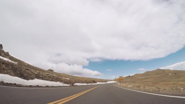 Jazdy Szlak Ridge Road Weekend Otwarcia Sezonu Rocky Mountain National — Wideo stockowe