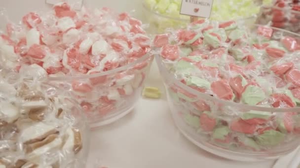 Salt Water Taffy Small Candy Shop — Stock Video
