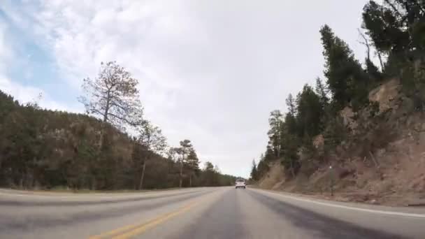 Conducir Trail Ridge Road Fin Semana Apertura Temporada Parque Nacional — Vídeo de stock