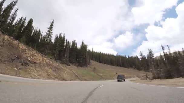 Jazdy Szlak Ridge Road Weekend Otwarcia Sezonu Rocky Mountain National — Wideo stockowe