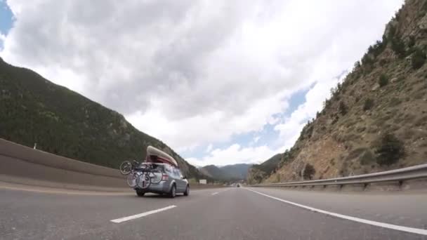 Denver Colorado Usa Maggio 2018 Guidare Sull Autostrada Interstatale Montagna — Video Stock
