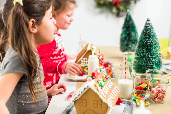 Noel Dekorasyon Küçük Gösterişli Evler Çocuklar Parti Zanaat — Stok fotoğraf