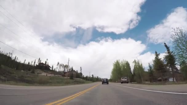 Denver Colorado Verenigde Staten Mei 2018 Rijden Verharde Weg Het — Stockvideo