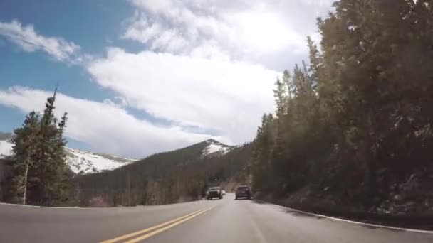 Denver Colorado Usa May 2018 Fahren Auf Asphaltierter Straße Felsigen — Stockvideo