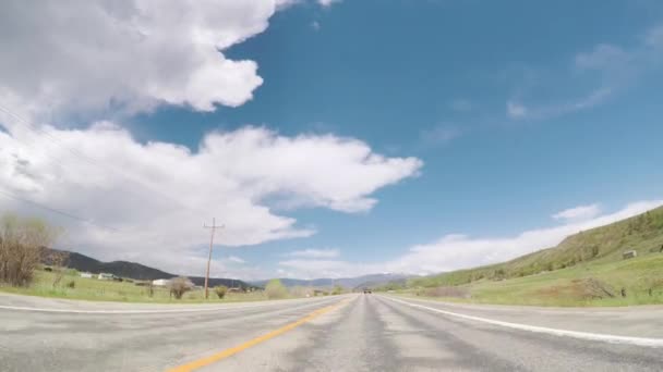 Denver Colorado Usa Maggio 2018 Guidare Autostrada Montagna Vicino Lago — Video Stock