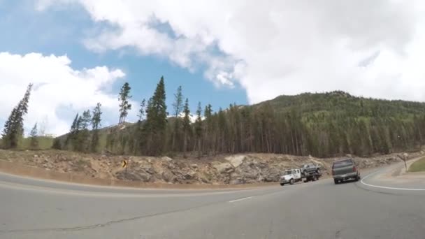 Denver Colorado Eua Maio 2018 Dirigir Estrada Montanha Sobre Berthoud — Vídeo de Stock