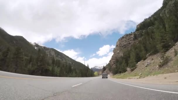 Denver Colorado Usa May 2018 Driving Mountain Highway Berthoud Pass — Stock Video