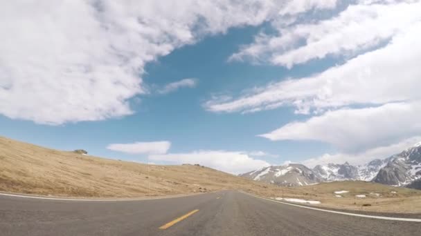Jízdy Silnici Otevření Víkend Sezóny Rocky Mountain National Park — Stock video