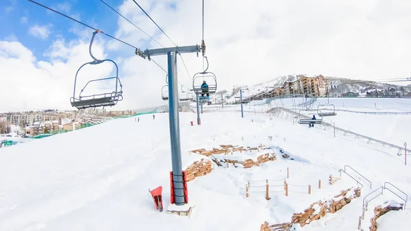 Steamboat Springs Colorado Estados Unidos Diciembre 2018 Telesilla Abierta Cima — Foto de Stock