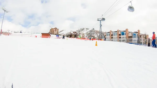 Steamboat Springs Colorado Abd Aralık 2018 Çocuklar Uçan Halıyla Tepelerde — Stok fotoğraf