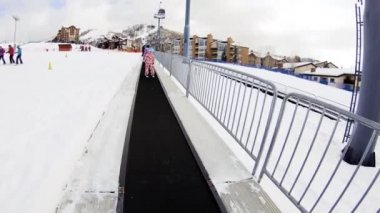 Steamboat Springs, Colorado, ABD-8 Aralık, 2018 - öğrenme Kayak hill alp kayak için.